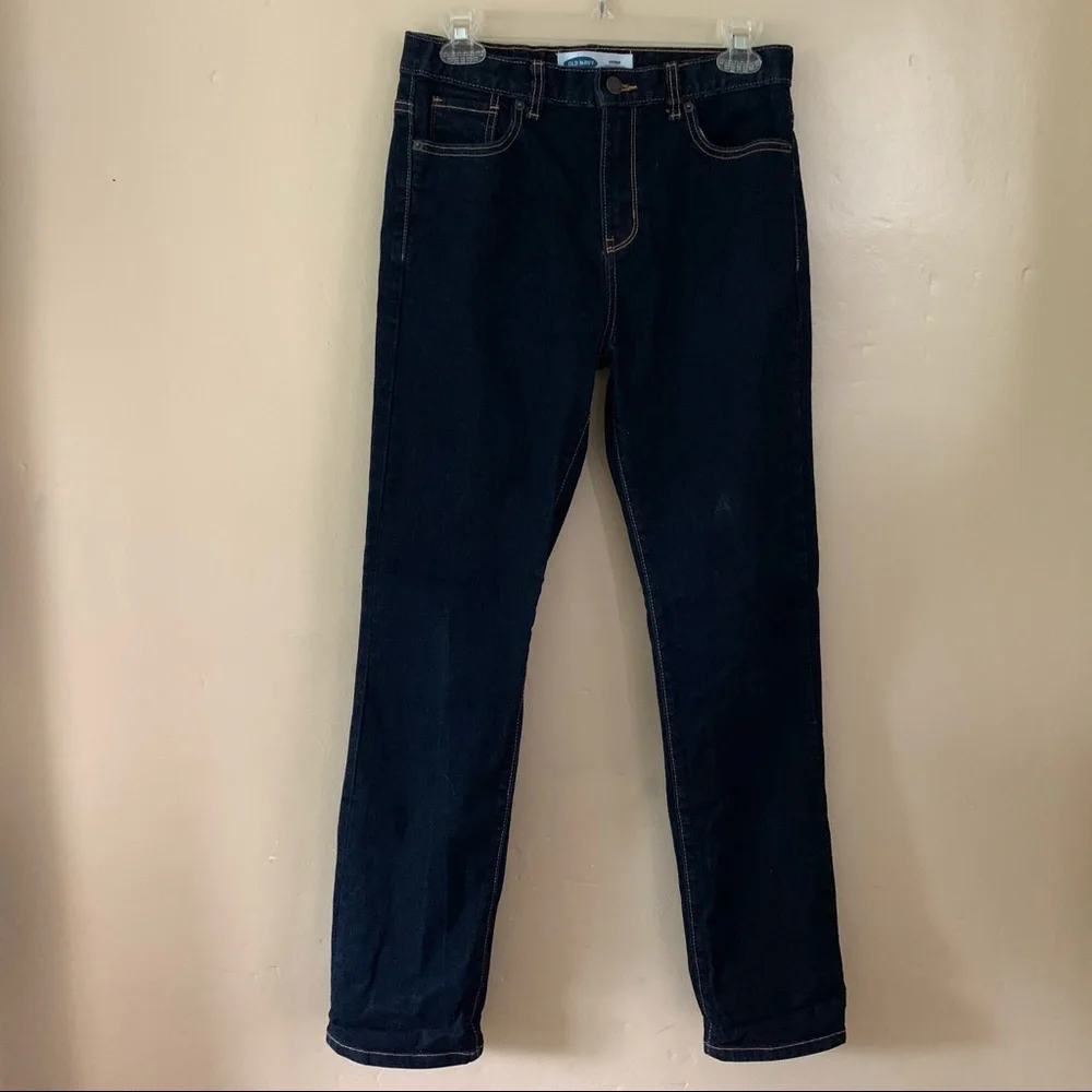 Old Navy Jeans Blue Dark Wash Skinny Built-In Flex High Rise Girls Jeans 16